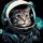 Macska az űrben - Számfestő készlet kereten 40x40