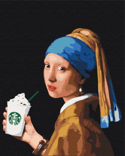 Starbucks - Számfestő készlet kereten 40x50