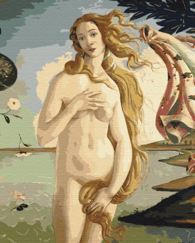 Vénusz születése - Sandro Botticelli - Számfestő készlet kereten 40x50