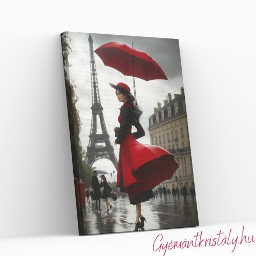 Párizs esőben - Számfestő készlet kereten 40x50