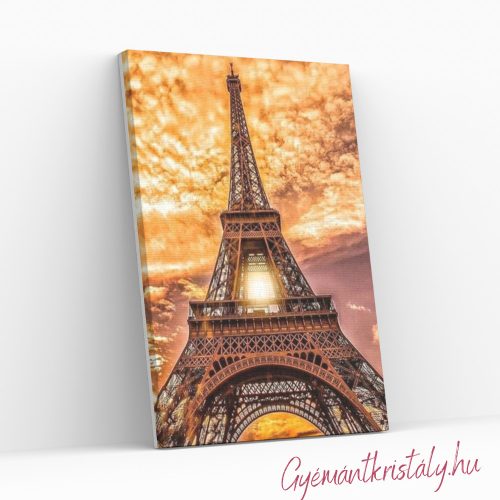 Eiffel torony - Számfestő készlet kereten 40x50