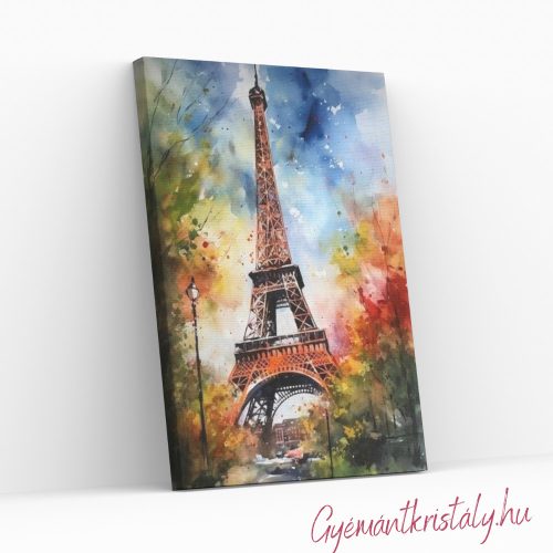 Eiffel torony tavasszal - Számfestő készlet kereten 40x50