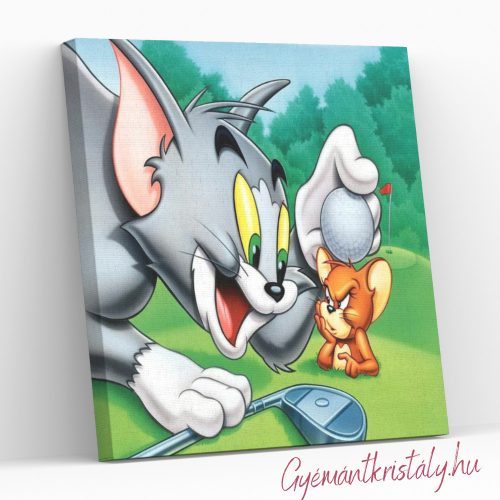 Tom and Jerry  40x40 cm négyzet alakú gyémántszemes kirakó